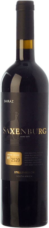 28,95 € Бесплатная доставка | Красное вино Saxenburg Shiraz Ограниченный выпуск Crianza — Крианса I.G. Stellenbosch