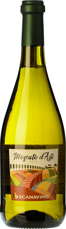 Бесплатная доставка | Сладкое вино Scanavino D.O.C.G. Moscato d'Asti Пьемонте Италия Muscat White 75 cl