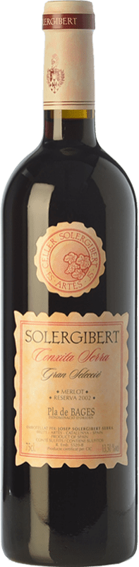 34,95 € | Red wine Solergibert Conxita Gran Reserva D.O. Pla de Bages Catalonia Spain Merlot Bottle 75 cl
