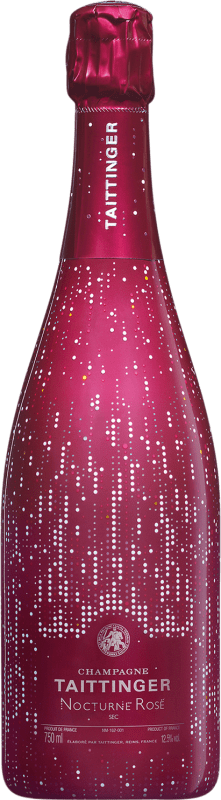 Envio grátis | Espumante rosé Taittinger Nocturne Rosé A.O.C. Champagne Champagne França Pinot Preto, Chardonnay, Pinot Meunier 75 cl