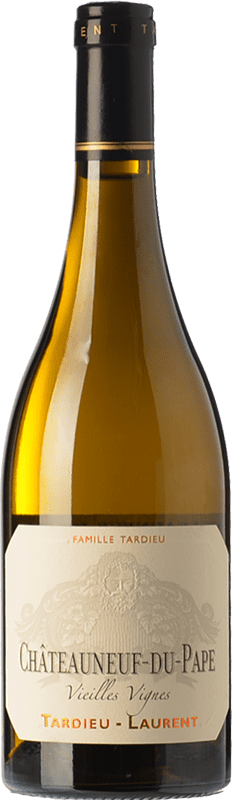 Spedizione Gratuita | Vino bianco Tardieu-Laurent Vieilles Vignes Blanc Crianza A.O.C. Châteauneuf-du-Pape Rhône Francia Grenache Bianca, Roussanne, Clairette Blanche 75 cl