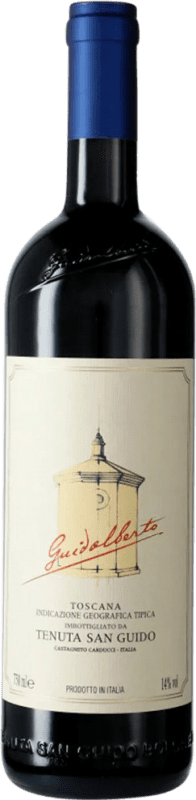 43,95 € | Red wine San Guido Guidalberto I.G.T. Toscana Tuscany Italy Merlot, Cabernet Sauvignon Bottle 75 cl