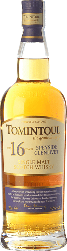 Kostenloser Versand | Whiskey Single Malt Tomintoul Speyseite Großbritannien 16 Jahre 70 cl