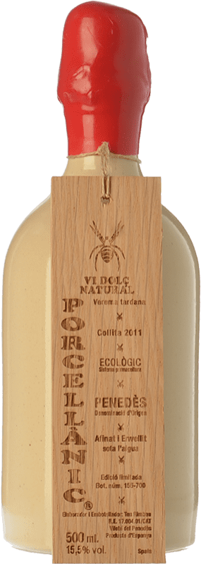 Бесплатная доставка | Сладкое вино Ton Rimbau Porcellànic Dolç Natural — Натуральный D.O. Penedès Каталония Испания Macabeo — Макабео, Xarel·lo — Шарелло Eco — Эко Био Органический Средняя бутылка 50 cl