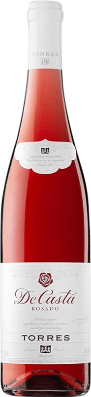 5,95 € Envío gratis | Vino rosado Torres De Casta Joven D.O. Catalunya Cataluña España Garnacha, Cariñena Botella 75 cl