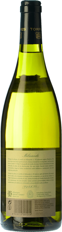 67,95 € Free Shipping | White wine Torres Milmanda Crianza D.O. Penedès Catalonia Spain Chardonnay Bottle 75 cl