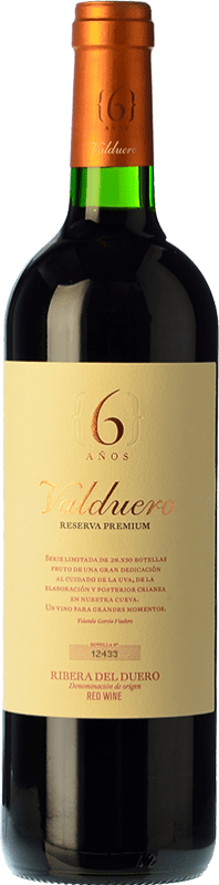 64,95 € | Vino Rosso Valduero Premium Riserva D.O. Ribera del Duero Castilla y León Spagna Tempranillo 6 Anni 75 cl