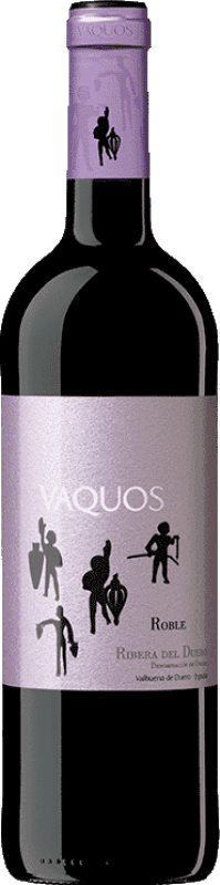 Бесплатная доставка | Красное вино Vaquos Дуб D.O. Ribera del Duero Кастилия-Леон Испания Tempranillo 75 cl