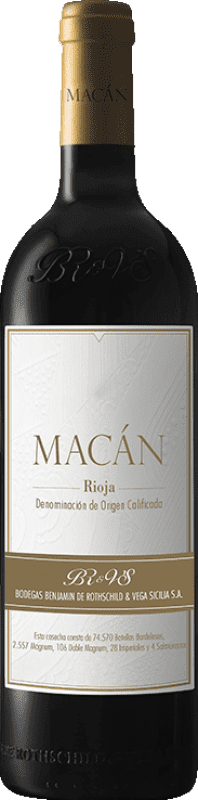 89,95 € | Vino tinto Vega Sicilia Macán D.O.Ca. Rioja La Rioja España Tempranillo 75 cl