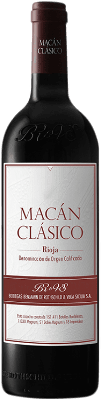 63,95 € | Red wine Vega Sicilia Macán Clásico D.O.Ca. Rioja The Rioja Spain Tempranillo Bottle 75 cl