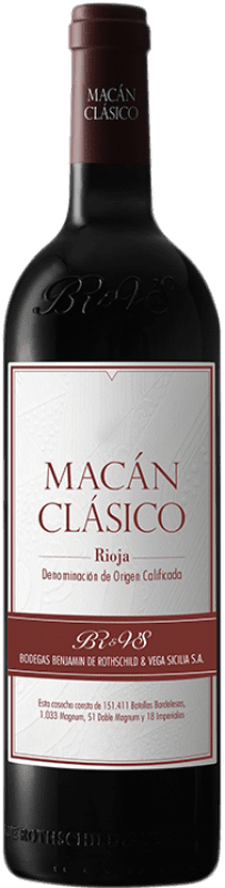 39,95 € | Красное вино Vega Sicilia Macán Clásico D.O.Ca. Rioja Ла-Риоха Испания Tempranillo 75 cl