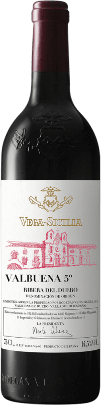 195,95 € | Красное вино Vega Sicilia Valbuena 5º año Резерв D.O. Ribera del Duero Кастилия-Леон Испания Tempranillo, Merlot 75 cl