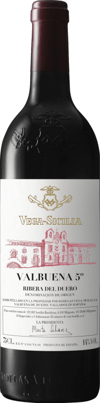 207,95 € Envoi gratuit | Vin Rouge Vega Sicilia Valbuena 5º Año Réserve D.O. Ribera del Duero