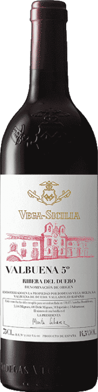 437,95 € | 赤ワイン Vega Sicilia Valbuena 5º año グランド・リザーブ D.O. Ribera del Duero カスティーリャ・イ・レオン スペイン Tempranillo, Merlot マグナムボトル 1,5 L