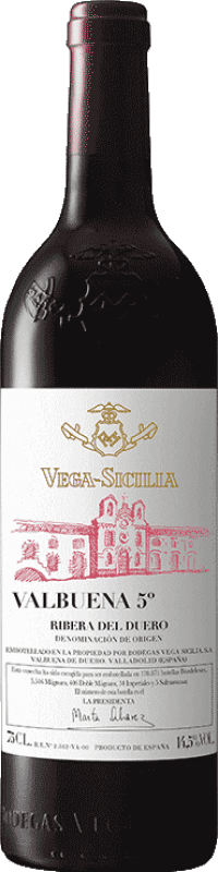 Spedizione Gratuita | Vino rosso Vega Sicilia Valbuena 5º año Gran Riserva D.O. Ribera del Duero Castilla y León Spagna Tempranillo, Merlot Bottiglia Magnum 1,5 L