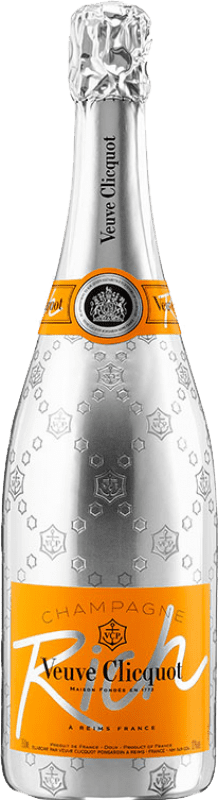 Free Shipping | White sparkling Veuve Clicquot Rich A.O.C. Champagne Champagne France Pinot Black, Chardonnay, Pinot Meunier 75 cl