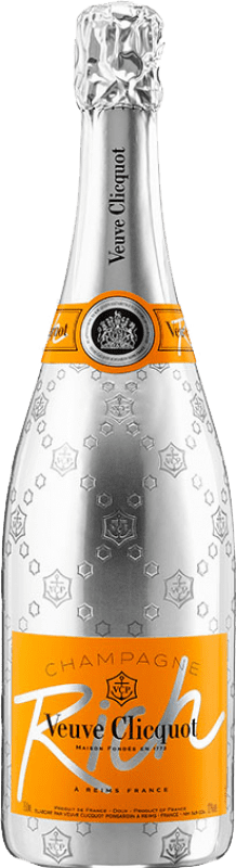 63,95 € | Белое игристое вино Veuve Clicquot Rich A.O.C. Champagne шампанское Франция Pinot Noir — Пино Нуар, Chardonnay — Шардоне, Pinot Meunier — Пино Менье 75 cl