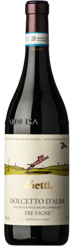 22,95 € | Красное вино Vietti Tre Vigne D.O.C.G. Dolcetto d'Alba Пьемонте Италия Dolcetto — Дольчетто 75 cl