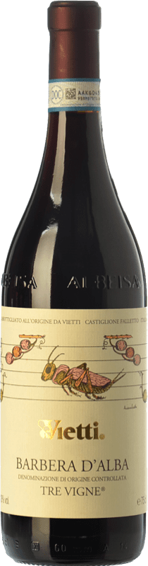 24,95 € | Красное вино Vietti Tre Vigne D.O.C. Barbera d'Alba Пьемонте Италия Barbera — Барбера 75 cl