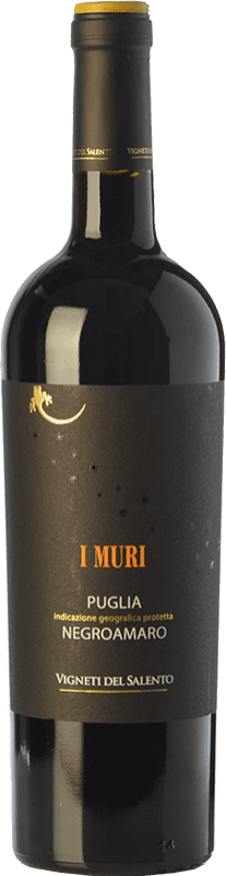 12,95 € Free Shipping | Red wine Vigneti del Salento I Muri I.G.T. Puglia Puglia Italy Negroamaro Bottle 75 cl