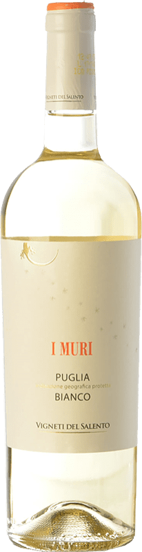 10,95 € | Белое вино Vigneti del Salento I Muri Bianco I.G.T. Puglia Апулия Италия Malvasía, Chardonnay 75 cl
