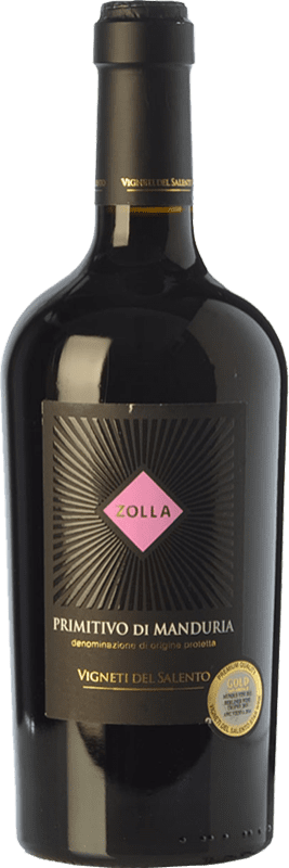 12,95 € Spedizione Gratuita | Vino Rosso Vigneti del Salento Zolla D.O.C. Primitivo di Manduria