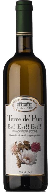 Spedizione Gratuita | Vino bianco Villa Puri Terre de' Puri D.O.C. Est! Est! Est! di Montefiascone Lazio Italia Trebbiano Toscano, Malvasia del Lazio, Trebbiano Giallo 75 cl