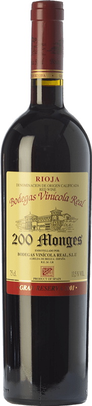 86,95 € Бесплатная доставка | Красное вино Vinícola Real 200 Monges Гранд Резерв D.O.Ca. Rioja