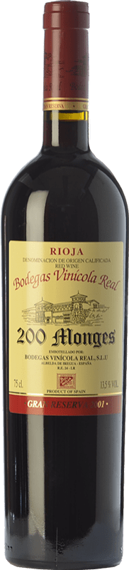 61,95 € | Red wine Vinícola Real 200 Monges Grand Reserve D.O.Ca. Rioja The Rioja Spain Tempranillo, Graciano, Mazuelo 75 cl