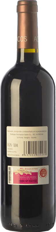 52,95 € Free Shipping | Red wine Viña Sastre Acos Crianza 2009 D.O. Ribera del Duero Castilla y León Spain Tempranillo Bottle 75 cl