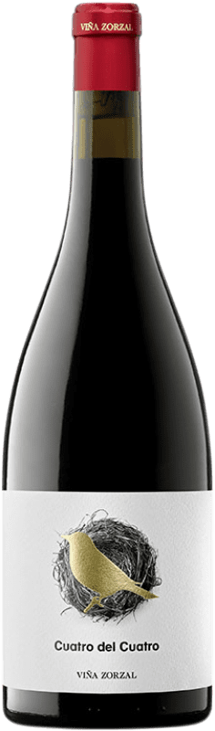 19,95 € Free Shipping | Red wine Viña Zorzal Cuatro del Cuatro Crianza D.O. Navarra Navarre Spain Graciano Bottle 75 cl