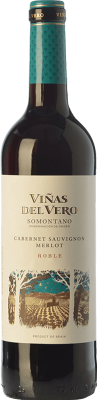 5,95 € Free Shipping | Red wine Viñas del Vero Roble D.O. Somontano Aragon Spain Merlot, Cabernet Sauvignon Bottle 75 cl