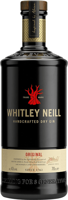 Envio grátis | Gin Whitley Neill Original London Dry Gin Reino Unido 70 cl