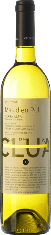 Spedizione Gratuita | Vino bianco Xavier Clua Mas d'en Pol Blanc D.O. Terra Alta Catalogna Spagna Grenache Bianca, Chardonnay, Sauvignon Bianca, Moscato Giallo 75 cl