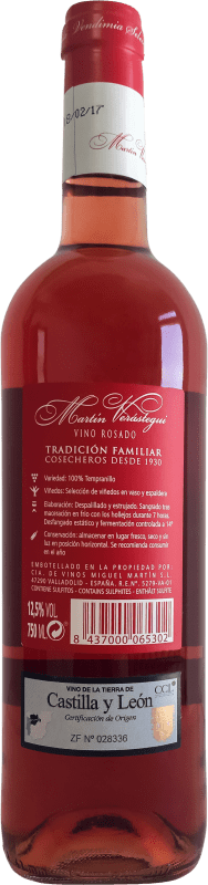 5,95 € | Rosé wine Thesaurus Martín Verástegui Joven I.G.P. Vino de la Tierra de Castilla y León Castilla y León Spain Tempranillo Bottle 75 cl