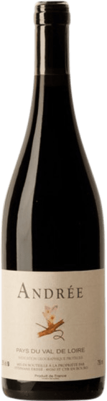 Free Shipping | Red wine Domaine Andrée Rouge A.O.C. Anjou Loire France Pinot Black Organic 75 cl