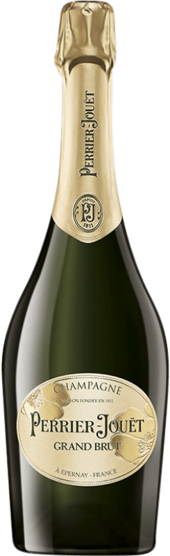 85,95 € Бесплатная доставка | Белое игристое Perrier-Jouët Grand брют A.O.C. Champagne