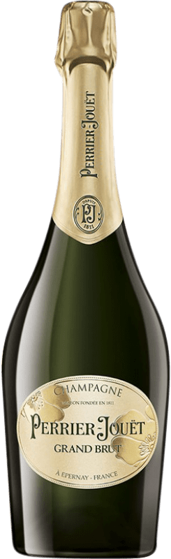 77,95 € Kostenloser Versand | Weißer Sekt Perrier-Jouët Grand Brut — Herb Reserve — Gereift A.O.C. Champagne