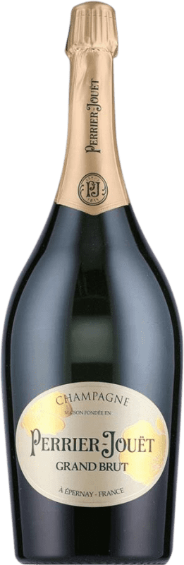 554,95 € Бесплатная доставка | Белое игристое Perrier-Jouët Grand брют A.O.C. Champagne Бутылка Иеровоам-Двойной Магнум 3 L