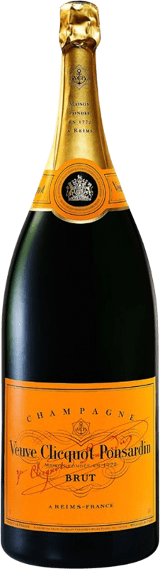 Бесплатная доставка | Белое игристое Veuve Clicquot брют A.O.C. Champagne шампанское Франция Pinot Black, Chardonnay, Pinot Meunier Бутылка Salmanazar 9 L