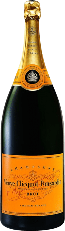 1 114,95 € Бесплатная доставка | Белое игристое вино Veuve Clicquot Brut — брют A.O.C. Champagne Бутылка Салманазар 9 L
