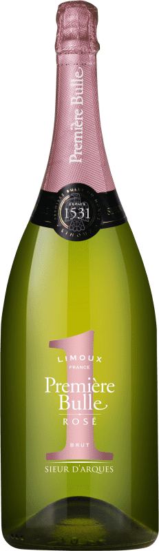 41,95 € | Розовое игристое вино Sieur d'Arques Première Bulle Rose A.O.C. Crémant de Limoux Франция бутылка Магнум 1,5 L