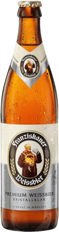 Free Shipping | 20 units box Beer Spaten-Franziskaner Weissbier Kristall-Klar Medium Bottle 50 cl