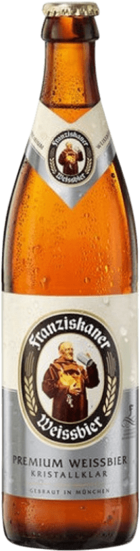 39,95 € Spedizione Gratuita | Scatola da 20 unità Birra Spaten-Franziskaner Kristall-Klar Weissbier — Bianca Bottiglia Medium 50 cl