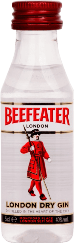 3,95 € Envío gratis | Ginebra Gin Beefeater Botellín Miniatura 5 cl