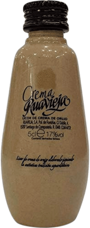 Spedizione Gratuita | Crema di Liquore Rua Vieja Orujo Ruavieja Bottiglia Miniatura 5 cl