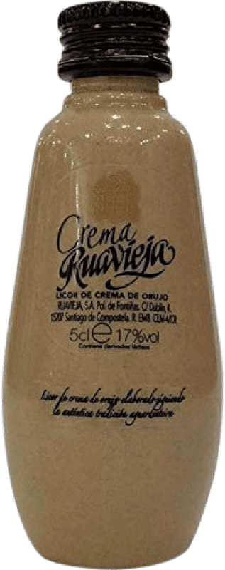 3,95 € Envio grátis | Creme de Licor Ruavieja Orujo Garrafa Miniatura 5 cl