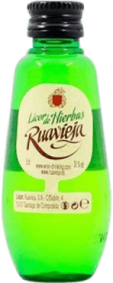 Liquore alle erbe Scatola da 120 unità Rua Vieja Ruavieja Bottiglia Miniatura 5 cl