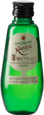 Liqueur aux herbes Boîte de 120 unités Ruavieja Bouteille Miniature 5 cl