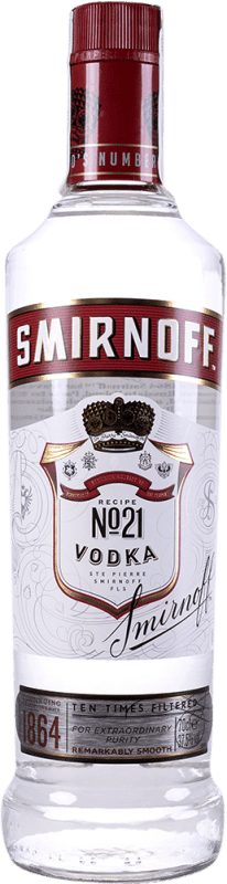 Kostenloser Versand | Wodka Smirnoff Red Label Frankreich 70 cl